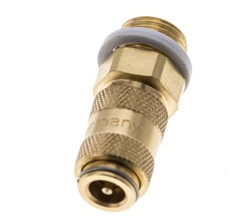 Latón DN 2,7 (Micro) Acoplamiento de aire Enchufe G 1/8 pulgada Macho Doble Cierre