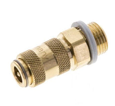 Latón DN 2,7 (Micro) Acoplamiento de aire Enchufe G 1/8 pulgada Macho Doble Cierre