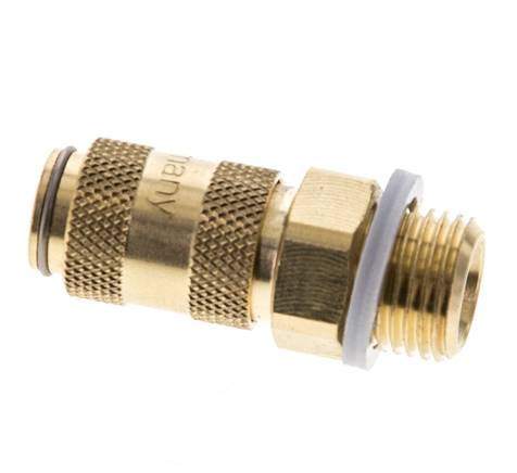 Latón DN 2,7 (Micro) Acoplamiento de aire Enchufe G 1/8 pulgada Macho Doble Cierre