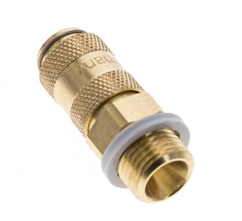 Latón DN 2,7 (Micro) Acoplamiento de aire Enchufe G 1/8 pulgada Macho Doble Cierre