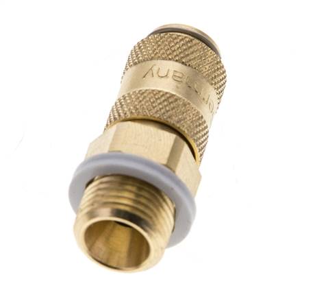 Latón DN 2,7 (Micro) Acoplamiento de aire Enchufe G 1/8 pulgada Macho Doble Cierre