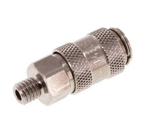 Acero inoxidable DN 2,7 (Micro) Acoplamiento de aire Enchufe G 1/8 pulgadas Macho Doble cierre