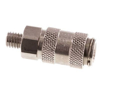 Acero inoxidable DN 2,7 (Micro) Acoplamiento de aire Enchufe G 1/8 pulgadas Macho Doble cierre