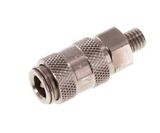 Acero inoxidable DN 2,7 (Micro) Acoplamiento de aire Enchufe G 1/8 pulgadas Macho Doble cierre