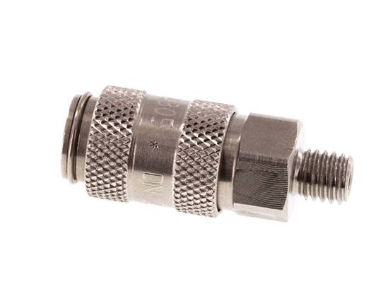 Acero inoxidable DN 2,7 (Micro) Acoplamiento de aire Enchufe G 1/8 pulgadas Macho Doble cierre