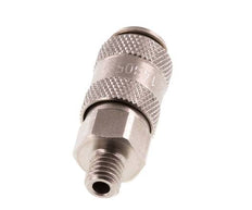 Acero inoxidable DN 2,7 (Micro) Acoplamiento de aire Enchufe G 1/8 pulgadas Macho Doble cierre