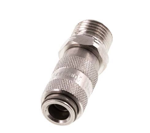 Stainless Steel 316L DN 2.7 (Micro) Air Coupling Socket G 1/8 inch Male