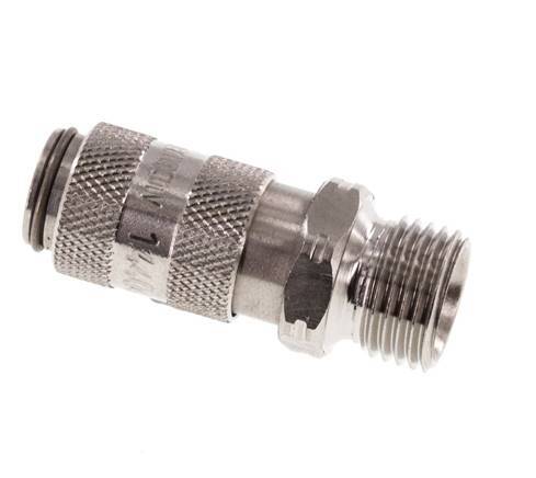Stainless Steel 316L DN 2.7 (Micro) Air Coupling Socket G 1/8 inch Male