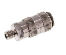 Stainless Steel 316L DN 2.7 (Micro) Air Coupling Socket M5 Male Double Shut-Off
