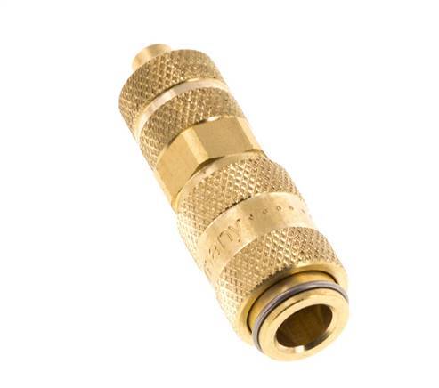 Brass DN 2.7 (Micro) Air Coupling Socket 4x6 mm Union Nut