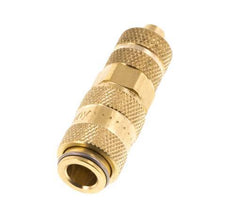 Brass DN 2.7 (Micro) Air Coupling Socket 4x6 mm Union Nut