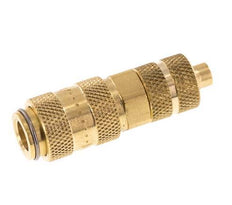 Brass DN 2.7 (Micro) Air Coupling Socket 4x6 mm Union Nut