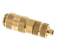 Brass DN 2.7 (Micro) Air Coupling Socket 4x6 mm Union Nut