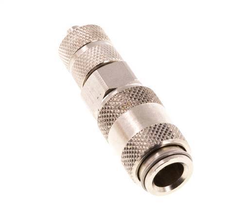 Nickel-plated Brass DN 2.7 (Micro) Air Coupling Socket 3x4.3 mm Union Nut