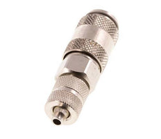 Nickel-plated Brass DN 2.7 (Micro) Air Coupling Socket 3x4.3 mm Union Nut