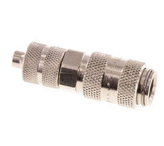 Nickel-plated Brass DN 2.7 (Micro) Air Coupling Socket 4x6 mm Union Nut