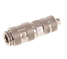Nickel-plated Brass DN 2.7 (Micro) Air Coupling Socket 4x6 mm Union Nut