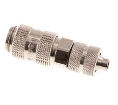 Nickel-plated Brass DN 2.7 (Micro) Air Coupling Socket 4x6 mm Union Nut