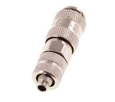 Nickel-plated Brass DN 2.7 (Micro) Air Coupling Socket 4x6 mm Union Nut