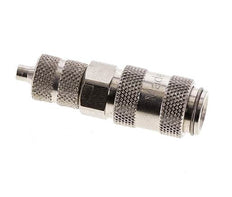 Latón niquelado DN 2,7 (Micro) Racor de acoplamiento de aire Tuerca de unión de 3x4,3 mm Cierre doble