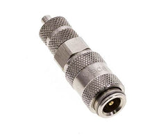 Latón niquelado DN 2,7 (Micro) Racor de acoplamiento de aire Tuerca de unión de 3x4,3 mm Cierre doble