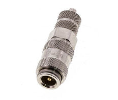 Latón niquelado DN 2,7 (Micro) Racor de acoplamiento de aire Tuerca de unión de 3x4,3 mm Cierre doble