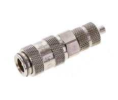 Latón niquelado DN 2,7 (Micro) Racor de acoplamiento de aire Tuerca de unión de 3x4,3 mm Cierre doble