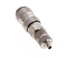 Latón niquelado DN 2,7 (Micro) Racor de acoplamiento de aire Tuerca de unión de 3x4,3 mm Cierre doble