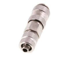 Stainless steel DN 2.7 (Micro) Air Coupling Socket 4x6 mm Union Nut Double Shut-Off