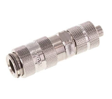 Acero inoxidable 316L DN 2,7 (Micro) Acoplamiento de aire Toma 4x6 mm Tuerca de unión Cierre doble