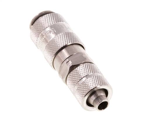 Acero inoxidable 316L DN 2,7 (Micro) Acoplamiento de aire Toma 4x6 mm Tuerca de unión Cierre doble