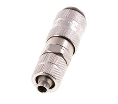 Acero inoxidable 316L DN 2,7 (Micro) Acoplamiento de aire Toma 4x6 mm Tuerca de unión Cierre doble