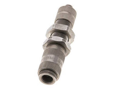 Stainless Steel 316L DN 2.7 (Micro) Air Coupling Socket 4x6 mm Union Nut Bulkhead