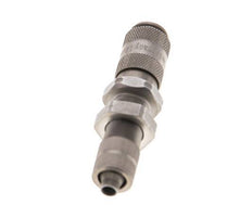 Stainless Steel 316L DN 2.7 (Micro) Air Coupling Socket 4x6 mm Union Nut Bulkhead