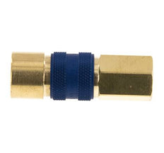 Acoplamiento de aire de latón DN 5 codificado en azul, G 1/8 pulgadas hembra