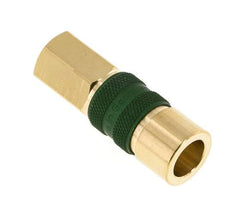 Acoplamiento de aire de latón DN 5 codificado en verde G 1/8 pulgadas hembra