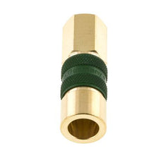 Acoplamiento de aire de latón DN 5 codificado en verde G 1/8 pulgadas hembra
