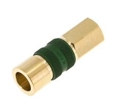 Acoplamiento de aire de latón DN 5 codificado en verde G 1/8 pulgadas hembra
