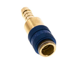Acoplamiento de aire de latón DN 5 azul Pilar de manguera de 6 mm