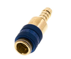 Acoplamiento de aire de latón DN 5 azul Pilar de manguera de 6 mm