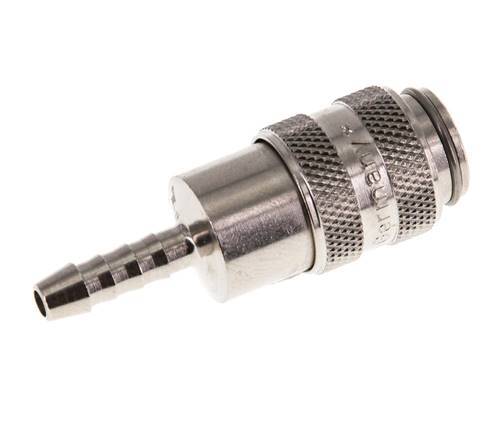 Latón niquelado DN 5 Enchufe de anclaje de aire Pilar de manguera de 4 mm
