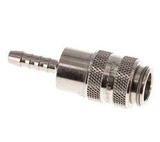 Latón niquelado DN 5 Enchufe de anclaje de aire Pilar de manguera de 4 mm