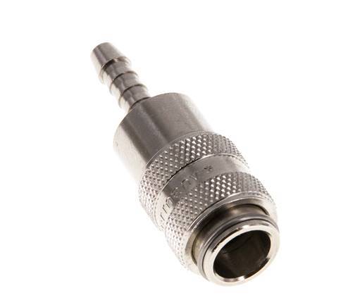 Latón niquelado DN 5 Enchufe de anclaje de aire Pilar de manguera de 4 mm