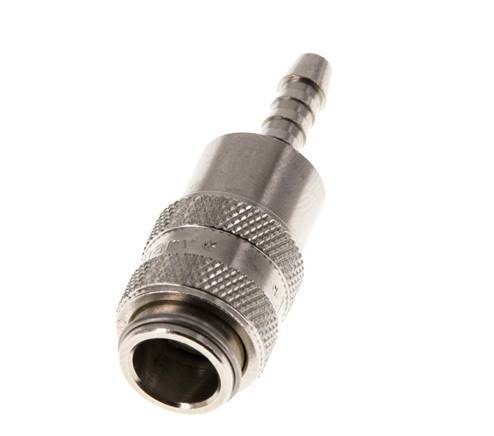 Latón niquelado DN 5 Enchufe de anclaje de aire Pilar de manguera de 4 mm