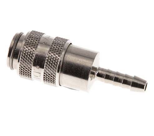 Latón niquelado DN 5 Enchufe de anclaje de aire Pilar de manguera de 4 mm
