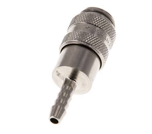 Latón niquelado DN 5 Enchufe de anclaje de aire Pilar de manguera de 4 mm