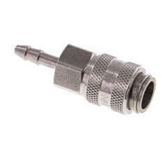 Acoplamiento de aire de acero inoxidable DN 5 Pilar de manguera de 4 mm Cierre doble