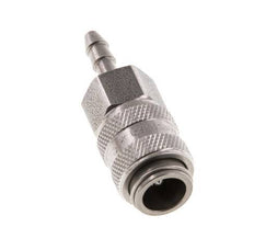 Acoplamiento de aire de acero inoxidable DN 5 Pilar de manguera de 4 mm Cierre doble