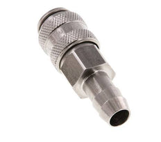 Acoplamiento de aire de acero inoxidable DN 5 Pilar de manguera de 9 mm Cierre doble