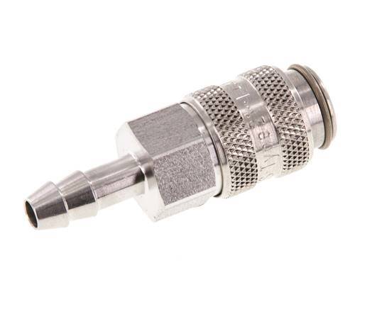Acero inoxidable 316L DN 5 Acoplamiento de aire de 6 mm Pilar de manguera de doble cierre